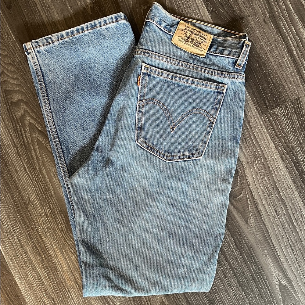 Orange Tab Levi's Men's Straight Blue Jeans